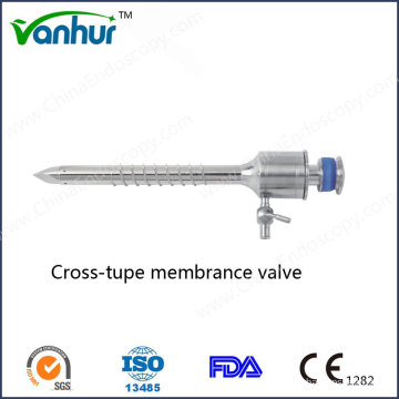 Instruments de laparoscopie 5mm Cross-Type Membrance Valve Trocar